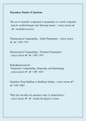 PharmSeer Module 19 Questions & Answers &vert; Exam
