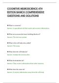 COGNITIVE NEUROSCIENCE 4TH&NewLine;EDITION BANICH COMPREHENSIVE&NewLine;QUESTIONS AND SOLUTIONS&NewLine;