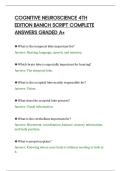 COGNITIVE NEUROSCIENCE 4TH&NewLine;EDITION BANICH SCRIPT COMPLETE&NewLine;ANSWERS GRADED A&plus;