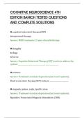 COGNITIVE NEUROSCIENCE 4TH&NewLine;EDITION BANICH TESTED QUESTIONS&NewLine;AND COMPLETE SOLUTIONS&NewLine;