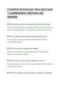 COGNITIVE PSYCHOLOGY WGU D570 EXAM&NewLine;1 COMPREHENSIVE QUESTIONS AND&NewLine;ANSWERS