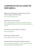 COLIBRI PRACTICE TEST FULLY SOLVED TEST&NewLine;PAPER GRADED A&plus;