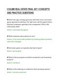 COLIBRI REAL ESTATE FINAL KEY CONCEPTS&NewLine;AND PRACTICE QUESTIONS&NewLine;