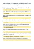 HAZMAT OPERATIONS Questions with Correct Answers &lpar;Grade&NewLine;A&plus;&rpar;