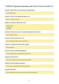 HAZMAT Operations Questions with Correct Answers &lpar;Grade A&plus;&rpar;