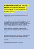 NGWA General Drilling Exam 2026&sol;2027 &vert; &NewLine;National Ground Water Association &vert; &NewLine;Complete Exam Review &vert; Questions & Detailed Answers &NewLine;