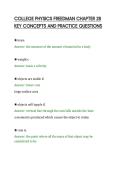 COLLEGE PHYSICS FREEDMAN CHAPTER 28&NewLine;KEY CONCEPTS AND PRACTICE QUESTIONS&NewLine;