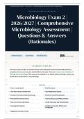 Microbiology Exam 2 &vert; 2026&sol;2027 &vert; Comprehensive Microbiology Assessment &vert; 185&plus; Questions & Answers &lpar;Rationales&rpar;