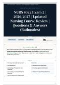 NURS 8022 Exam 2 &vert; 2026&sol;2027 &vert; Updated Nursing Course Review &vert; 160&plus; Questions & Answers &lpar;Rationales&rpar;