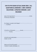 CHI ETA PHI EXAM ACTUAL EXAM 2026 &vert; ALL QUESTIONS & ANSWERS &vert; 100&percnt; VERIFIED SOLUTIONS &vert; UPDATED VERSION &vert; JUST RELEASED