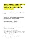 NUR253 EXAM 3 &lpar;NEW VERSION 2026&sol;2027&rpar;&NewLine;PEDIATRIC CONGENITAL ANOMALY&NewLine;SCREENING FINAL PROFICIENCY TEST&NewLine;2026&period; TOP SCORE A&plus;