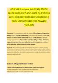 ATI CMS Fundamentals EXAM STUDY &NewLine;GUIDE 2026&sol;2027 ACCURATE QUESTIONS &NewLine;WITH CORRECT DETAILED SOLUTIONS &vert;&vert; &NewLine;100&percnt; GUARANTEED PASS NEWEST &NewLine;VERSION