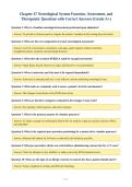 Chapter 47 Neurological System Function&comma; Assessment&comma; and&NewLine;Therapeutic Questions with Correct Answers &lpar;Grade A&plus;&rpar;