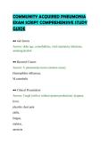 COMMUNITY ACQUIRED PNEUMONIA&NewLine;EXAM SCRIPT COMPREHENSIVE STUDY&NewLine;GUIDE