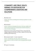COMMUNITY AND PUBLIC HEALTH&NewLine;NURSING 9TH EDITION RECTOR&NewLine;COMPREHENSIVE QUESTIONS AND&NewLine;SOLUTIONS