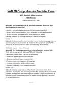 VATI PN Comprehensive Predictor Exam NGN Questions & Case Scenarios With Answers&vert; 2027 Updated