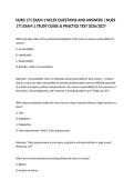 NURS 171 EXAM 1 NCLEX QUESTIONS AND ANSWERS &vert; NURS 171 EXAM 1 STUDY GUIDE & PRACTICE TEST 2026&sol;2027