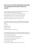 NURS 171 UNIT 1 EXAM PRACTICE QUESTIONS AND ANSWERS &vert; ATI FUNDAMENTALS STUDY GUIDE & PRACTICE TEST 2026&sol;2027