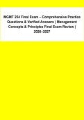 Purdue MGMT 254 Final Exam &vert; Legal Foundations of Business I Practice Questions & Verified Answers &vert; Comprehensive Exam Review 2026&ndash;2027&NewLine;