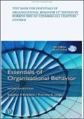 Test Bank&colon; For Essentials of Organizational Behavior Robbins Judge Isbn No1292406666 All Chapters Covered&period; &lpar;15th&period;&period;&period;