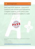Med Surg EXAM Capstone   Assessment &NewLine;Questions with Answers and Explanations &NewLine;Complete Solutions&comma; 100&percnt; Correct &vert; New &NewLine;2026 &sol; 2027 Update &vert; &vert; Complete A&plus; Guide 