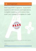 Med Surg EXAM 2 Capstone   Assessment &NewLine;Questions with Answers and Explanations &NewLine;Complete Solutions&comma; 100&percnt; Correct &vert; New &NewLine;2026 &sol; 2027 Update &vert; &vert; Complete A&plus; Guide 