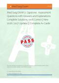 Med Surg EXAM 3  Capstone   Assessment &NewLine;Questions with Answers and Explanations &NewLine;Complete Solutions&comma; 100&percnt; Correct &vert; New &NewLine;2026 &sol; 2027 Update &vert; &vert; Complete A&plus; Guide 