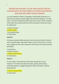 APPROVED NSG 6020 WEEK 1 ACTUAL EXAM 2026&sol;2027 PRACTICE &NewLine;QUESTIONS AND STUDY GUIDE COMPLETE ACCURATE EXAM APPROVED &NewLine;QUESTIONS AND CORRECT DETAILED ANSWERS 
