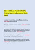  &NewLine;CGSC X100 Exam Prep 2026&sol;2027 &vert; &NewLine;Practice Questions & Answers &vert; Study Guide &NewLine;