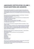 A4M BOARD CERTIFICATION VOLUME 2 EXAM QUESTIONS AND ANSWERS