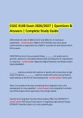  &NewLine;CGSC X100 Exam 2026&sol;2027 &vert; Questions & Answers &vert; Complete Study Guide &NewLine;