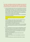 CALE EXAM &sol; CALIFORNIA ACUPUNCTURE LICENSING &lpar;CALE&rpar; EXAM TEST &NewLine;BANK 2026&sol;2027 PRACTICE QUESTIONS AND STUDY GUIDE COMPLETE &NewLine;ACCURATE EXAM REAL QUESTIONS WITH WELL ELABORATED ANSWERS