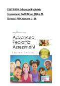 Advanced Pediatric Assessment 3rd Edition&NewLine;Chiocca Pediatric Assessment&NewLine;Pediatric Assessment Test Bank&NewLine;Pediatric Nursing Exam Review