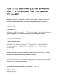 NURS 171 ACID-BASE BALANCE QUESTIONS AND ANSWERS &vert; NURS 171 ACID-BASE BALANCE STUDY GUIDE & PRACTICE TEST 2026&sol;2027