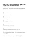 NURS 171 UNIT 2 QUESTIONS AND ANSWERS &vert; NURS 171 UNIT 2 STUDY GUIDE & PRACTICE TEST 2026&sol;2027