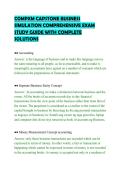 COMPXM CAPSTONE BUSINESS&NewLine;SIMULATION COMPREHENSIVE EXAM&NewLine;STUDY GUIDE WITH COMPLETE&NewLine;SOLUTIONS