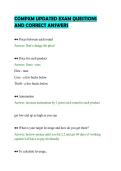 COMPXM UPDATED EXAM QUESTIONS&NewLine;AND CORRECT ANSWERS