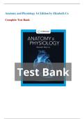 Test Bank for Anatomy and Physiology 1st Edition by Elizabeth Co &vert; Complete Questions & Answers