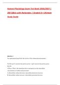 Human Physiology Exam Test Bank 2026&sol;2027 &vert; 200 Q&As with Rationales &vert; Graded A&plus; Ultimate Study Guide&NewLine;&NewLine;