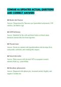 COMSAE 115 UPDATED ACTUAL QUESTIONS&NewLine;AND CORRECT ANSWERS
