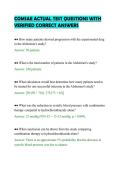 COMSAE ACTUAL TEST QUESTIONS WITH&NewLine;VERIFIED CORRECT ANSWERS&NewLine;