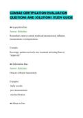 COMSAE CERTIFICATION EVALUATION&NewLine;QUESTIONS AND SOLUTIONS STUDY GUIDE