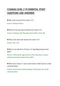 COMSAE LEVEL 2 111 ESSENTIAL STUDY&NewLine;QUESTIONS AND ANSWERS
