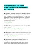 CON 1100V ACTUAL TEST PAPER&NewLine;COMPLETE QUESTIONS AND ANSWERS&NewLine;FULL SOLUTION
