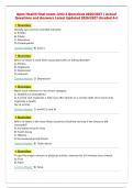 Apex Health final exam -Unit 2 Questions 2026&sol;2027 &vert; Actual&NewLine;Questions and Answers Latest Updated 2026&sol;2027 &lpar;Graded A&plus;&rpar;