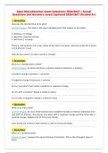 Apex Miscellaneous Exam Questions 2026&sol;2027 &vert; Actual&NewLine;Questions and Answers Latest Updated 2026&sol;2027 &lpar;Graded A&plus;