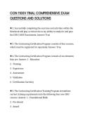 CON 1100V FINAL COMPREHENSIVE EXAM&NewLine;QUESTIONS AND SOLUTIONS