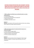 CERTIFIED EROSION PREVENTION AND SEDIMENT CONTROL &NewLine;INSPECTOR &lpar;CEPSCI&rpar; EXAMINATION COMPLETE QUESTIONS &NewLine;AND DETAILED SOLUTIONS LATEST UPDATE THIS YEAR JUST &NewLine;RELEASED 