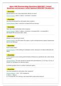 Apex&Omega;₧&euml; ANS Pharmacology Questions 2026&Gamma;&ecirc;&ograve;2027 &cap;&boxUl;&pound; Actual Questions and Answers Latest Updated
