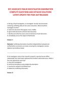 NYC ASSOCIATE FRAUD INVESTIGATOR EXAMINATION &NewLine;COMPLETE QUESTIONS AND DETAILED SOLUTIONS &NewLine;LATEST UPDATE THIS YEAR JUST RELEASED